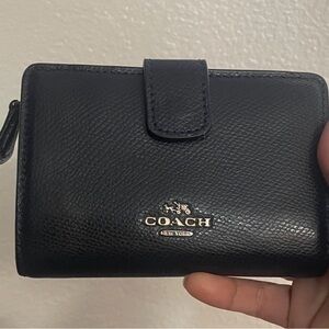 Coach Midnight Blue Leather Wallet